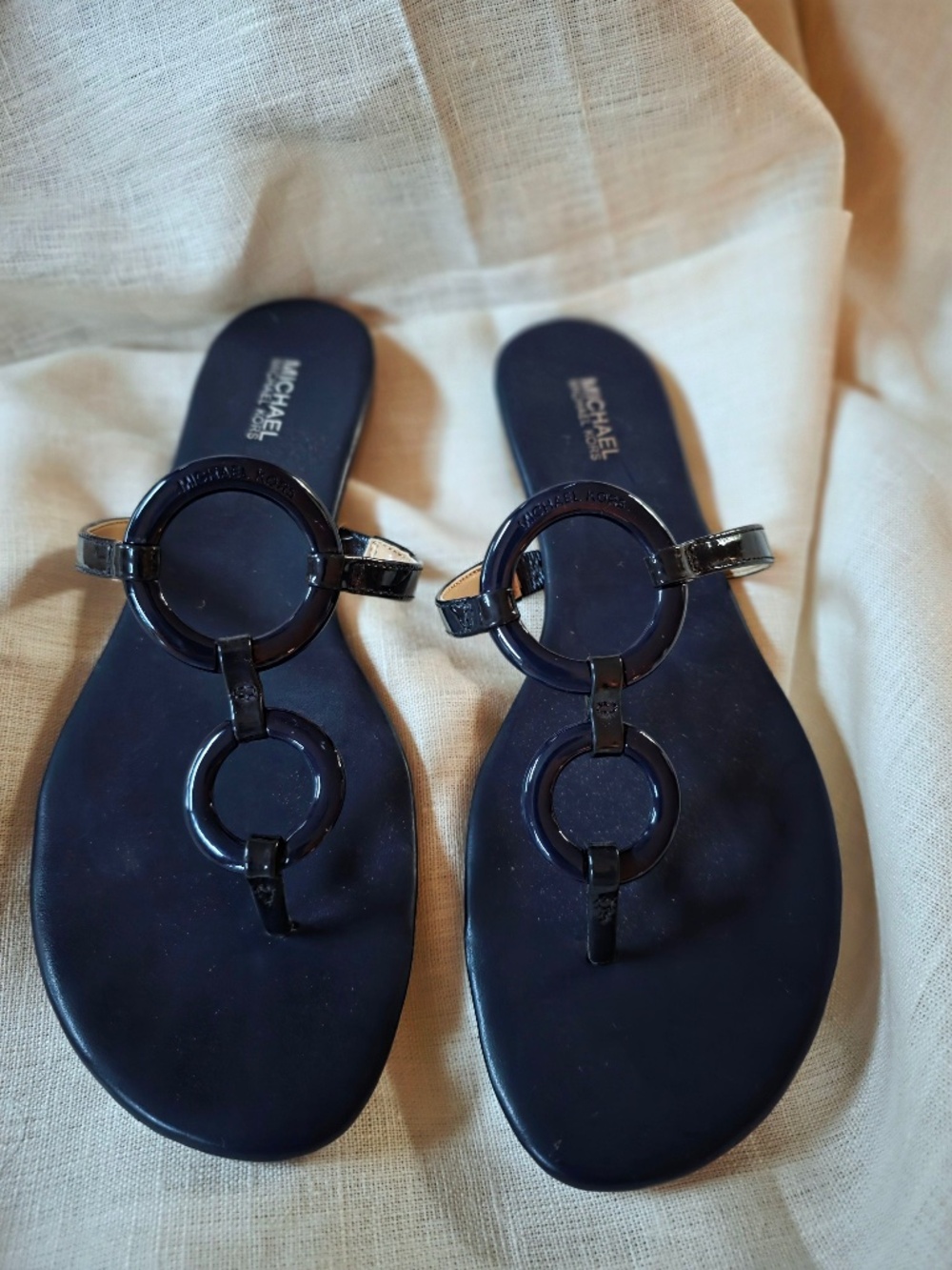 Michael Kors navy blue sandals